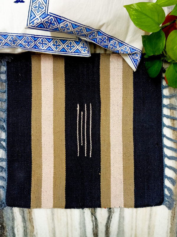 Urdhva Handwoven Flatweave Cotton Meditation Asana