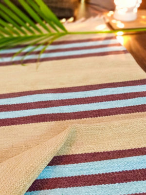 Pranayama Handwoven Flatweave Cotton Yoga Asana (L – 6ft|W – 2ft)