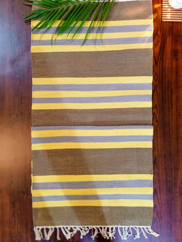 Jivamukti Handwoven Flatweave Cotton Yoga Asana (L – 6ft|W – 2ft)