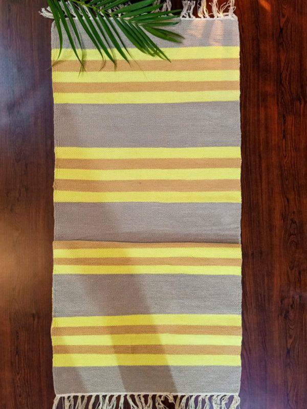 Dhyan Handwoven Flatweave Cotton Yoga Asana (L – 6ft|W – 2ft)